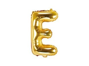 Воздушный шарик из фольги Буква "E" 35 см, золотистый цена и информация | Шары | 220.lv