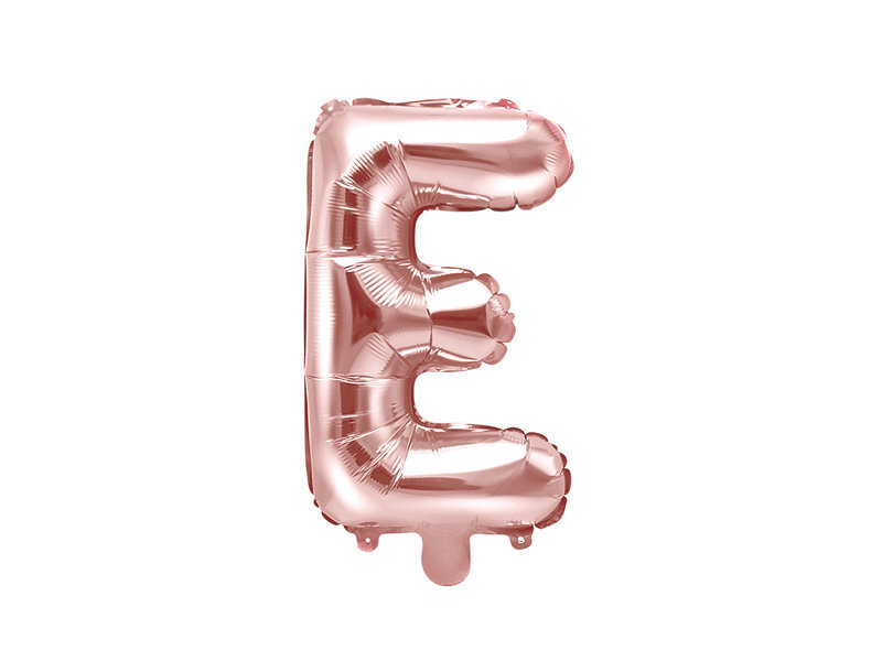 Folijas balons Burts "E" 35 cm, rozā/zeltains цена и информация | Baloni | 220.lv