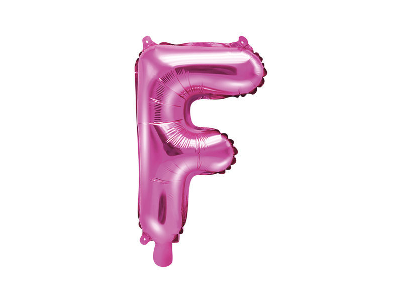 Folijas balons Burts "F" 35 cm, rozā цена и информация | Baloni | 220.lv