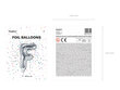 Folijas baloni Burts "F" 35 cm, sudrabaini, 50 gab. цена и информация | Baloni | 220.lv