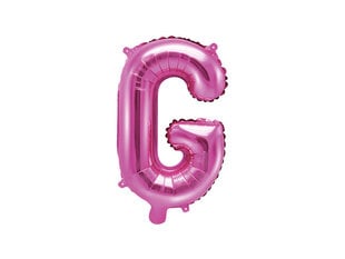 Folijas balons Burts "G" 35 cm, rozā цена и информация | Шарики | 220.lv