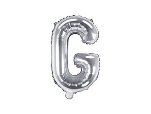 Folijas baloni Burts "G" 35 cm, sudrabaini, 50 gab. cena un informācija | Baloni | 220.lv