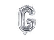 Folijas baloni Burts "G" 35 cm, sudrabaini, 50 gab. цена и информация | Baloni | 220.lv