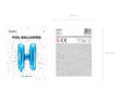 Folijas balons Burts "H" 35 cm, zils cena un informācija | Baloni | 220.lv