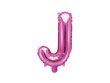 Folijas balons Burts "J" 35 cm, rozā цена и информация | Baloni | 220.lv