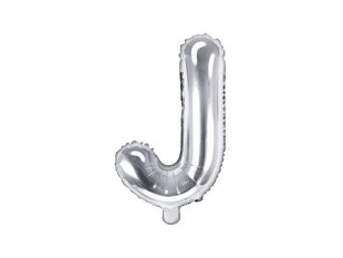 Folijas balons Burts "J" 35 cm, sudrabains цена и информация | Шары | 220.lv