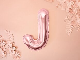 Folijas balons Burts "J" 35 cm, rozā/zeltains cena un informācija | Baloni | 220.lv