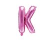 Folijas balons Burts "K" 35 cm, rozā цена и информация | Baloni | 220.lv