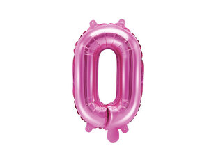 Folijas balons Burts "O" 35 cm, rozā cena un informācija | Baloni | 220.lv