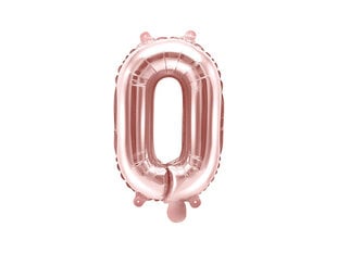 Folijas baloni Burts "O" 35 cm, zeltaini/rozā, 50 gab. цена и информация | Шары | 220.lv