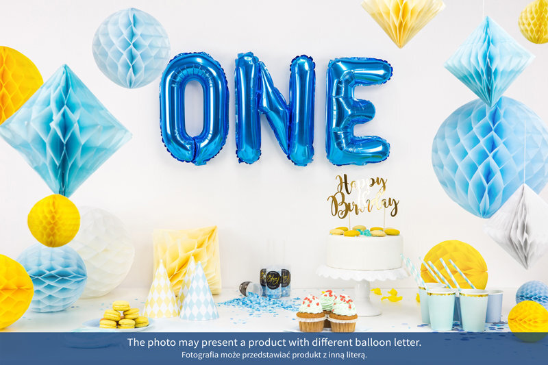 Folijas balons Burts "Q" 35 cm, zils cena un informācija | Baloni | 220.lv