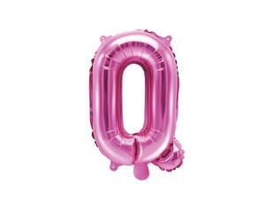 Folijas baloni Burts "Q" 35 cm, rozā, 50 gab. цена и информация | Шарики | 220.lv