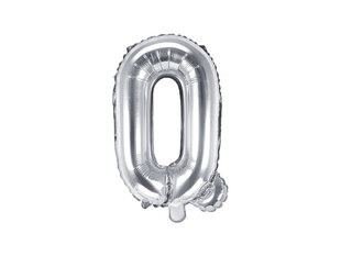 Folijas balons Burts "Q" 35 cm, sudrabains cena un informācija | Baloni | 220.lv
