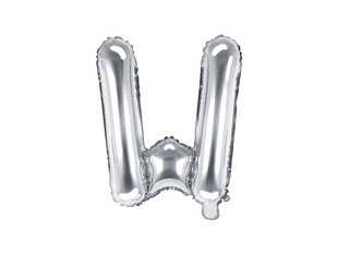 Folijas balons Burts "W" 35 cm, sudrabains цена и информация | Шарики | 220.lv