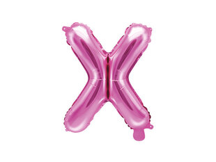Folijas balons Burts "X" 35 cm, rozā цена и информация | Шарики | 220.lv