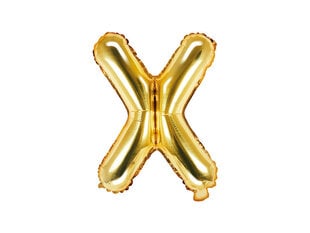 Фольгированный воздушный шар Буква "X" 35 см, золото цена и информация | Шарики | 220.lv