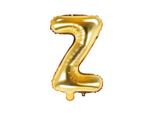 Folijas balons Burts "Z" 35 cm, zeltains cena un informācija | Baloni | 220.lv