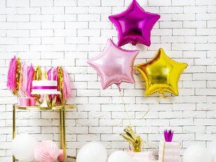 Folijas balons Star 48 cm dark, rozā cena un informācija | Baloni | 220.lv