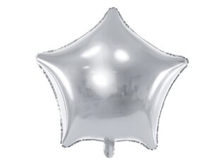Folijas baloni Star 48 cm, sudrabaini, 50 gab. цена и информация | Шарики | 220.lv