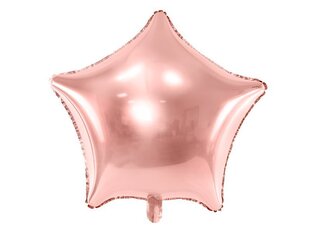 Folijas balons Star 48 cm, zeltains/rozā cena un informācija | Baloni | 220.lv