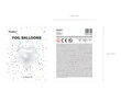 Folijas balons Heart 45 cm, balts cena un informācija | Baloni | 220.lv