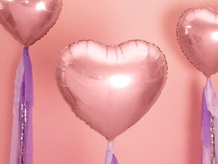Folijas balons Heart 45 cm, zeltains/rozā cena un informācija | Baloni | 220.lv