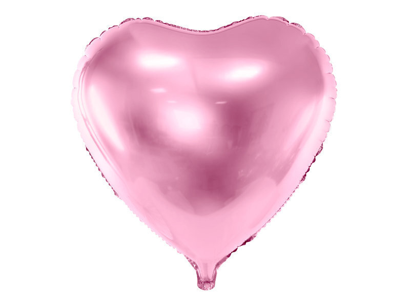 PartyDeco Folijas balons, 45 cm, rozā / Sirds cena un informācija | Baloni | 220.lv