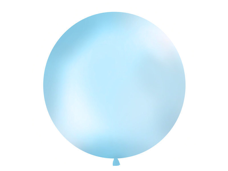 Liels balons 100 cm round Pastel, zils cena un informācija | Baloni | 220.lv