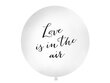Liels balons 100 cm Love is in the air, balts цена и информация | Baloni | 220.lv