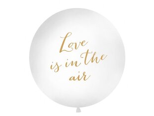 Liels balons 100 cm Love is in the air, balts cena un informācija | Baloni | 220.lv