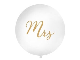 Liels balons 100 cm Mrs, balts цена и информация | Шарики | 220.lv