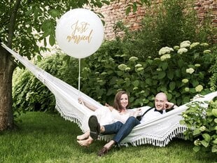 Liels balons 100 cm Just married, balts цена и информация | Шарики | 220.lv