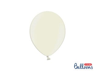Izturīgi baloni 23 cm Metallic, krēmkrāsas, 100 gab. cena un informācija | Baloni | 220.lv