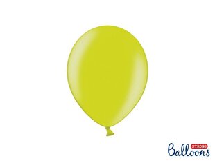 Izturīgi baloni 23 cm Metallic Lime, zaļi, 100 gab. цена и информация | Шарики | 220.lv