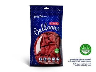 Izturīgi baloni 23 cm Pastel Poppy, sarkani, 100 gab. цена и информация | Шарики | 220.lv