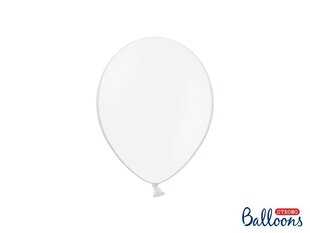 Izturīgi baloni 23 cm Pastel, balti, 100 gab. cena un informācija | Baloni | 220.lv