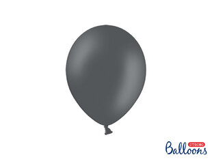 Izturīgi baloni 23 cm Pastel, pelēki, 100 gab. cena un informācija | Baloni | 220.lv