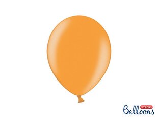 Izturīgi baloni 27 cm Metallic Mandarin, oranži, 10 gab. цена и информация | Шарики | 220.lv