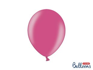 Izturīgi baloni 27 cm Metallic Hot, rozā, 100 gab. цена и информация | Шарики | 220.lv