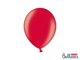 Izturīgi baloni 27 cm Metallic Poppy, sarkani, 10 gab. cena un informācija | Baloni | 220.lv