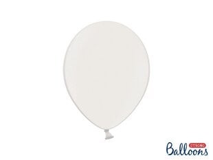 Izturīgi baloni 27 cm Metallic, balti, 10 gab. цена и информация | Шарики | 220.lv