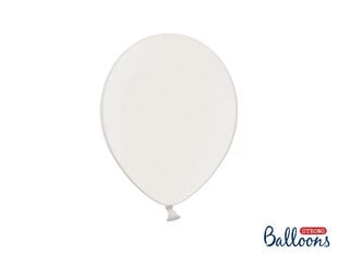 Izturīgi baloni 27 cm Metallic, balti, 50 gab. cena un informācija | Baloni | 220.lv