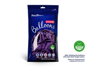 Izturīgi baloni 27 cm Metallic, violeti, 10 gab. cena un informācija | Baloni | 220.lv