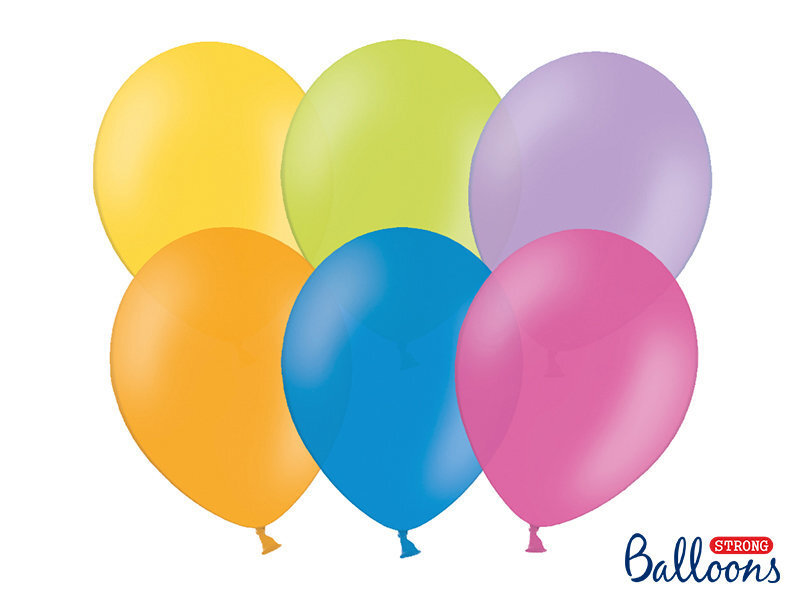 Izturīgi baloni 27 cm Pastel, dažādu krāsu, 10 gab. цена и информация | Baloni | 220.lv