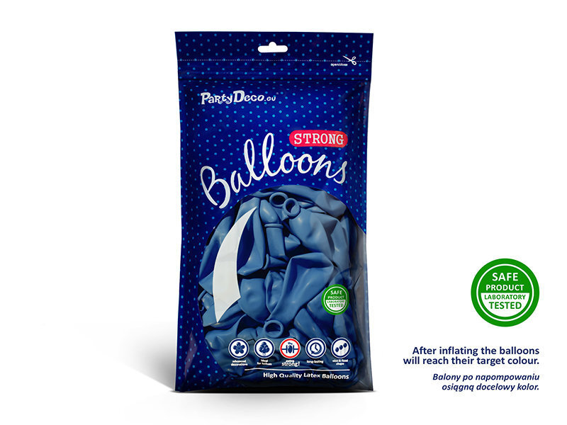 Izturīgi baloni 27 cm Pastel Cornflower, zili, 10 gab. цена и информация | Baloni | 220.lv