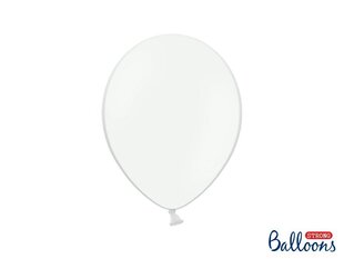Izturīgi baloni 27 cm Pastel, balti, 10 gab. cena un informācija | Baloni | 220.lv
