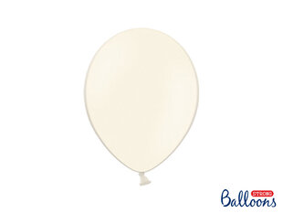 Izturīgi baloni 27 cm Pastel, krēmkrāsas, 100 gab. cena un informācija | Baloni | 220.lv