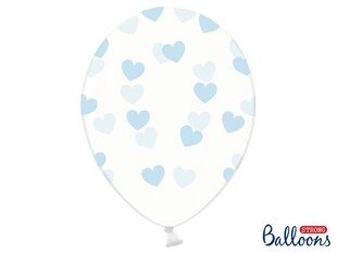 Baloni 30 cm Hearts, caurspīdīgi, 50 gab. цена и информация | Шарики | 220.lv