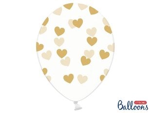 Baloni 30 cm Hearts, caurspīdīgi, 50 gab. cena un informācija | Baloni | 220.lv