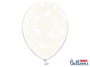 Baloni 30 cm Hearts, caurspīdīgi, 50 gab. цена и информация | Шары | 220.lv